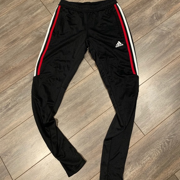 adidas joggers red white and blue